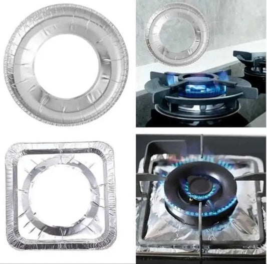 10 Pcs Aluminum Foil Stove Burner Cover